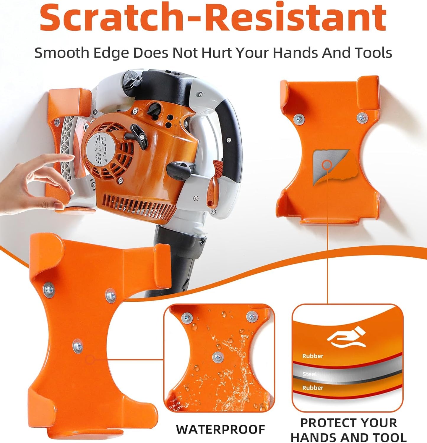 Leaf Blower Hanger, 1 Pack Upgrade Handheld Blower Rack for Garage Wall, Leaf Blower Holder for Stihl BG-56, BG-66, BG-86, SH-56, SH86