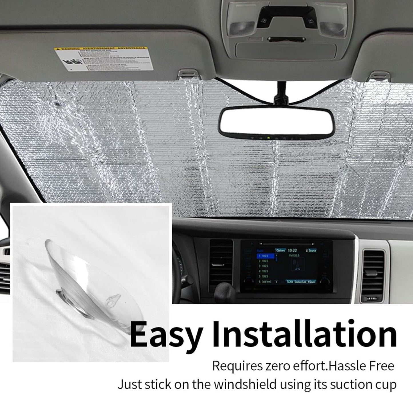 Raccoon Driving Car Windshield Sunshade Front Window Sun Visor Protector Foldable Shield Cover for Truck SUV