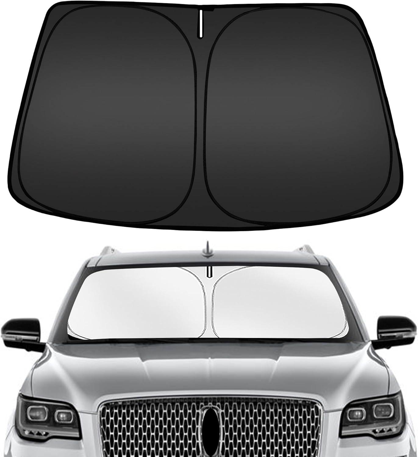ARISMOTOR Windshield Sun Shade for Lincoln Navigator 2018-2025, Custom Fit Foldable Front Window Sunshade Sun Visor Protector, Block UV Rays Keep Your Car Cooler