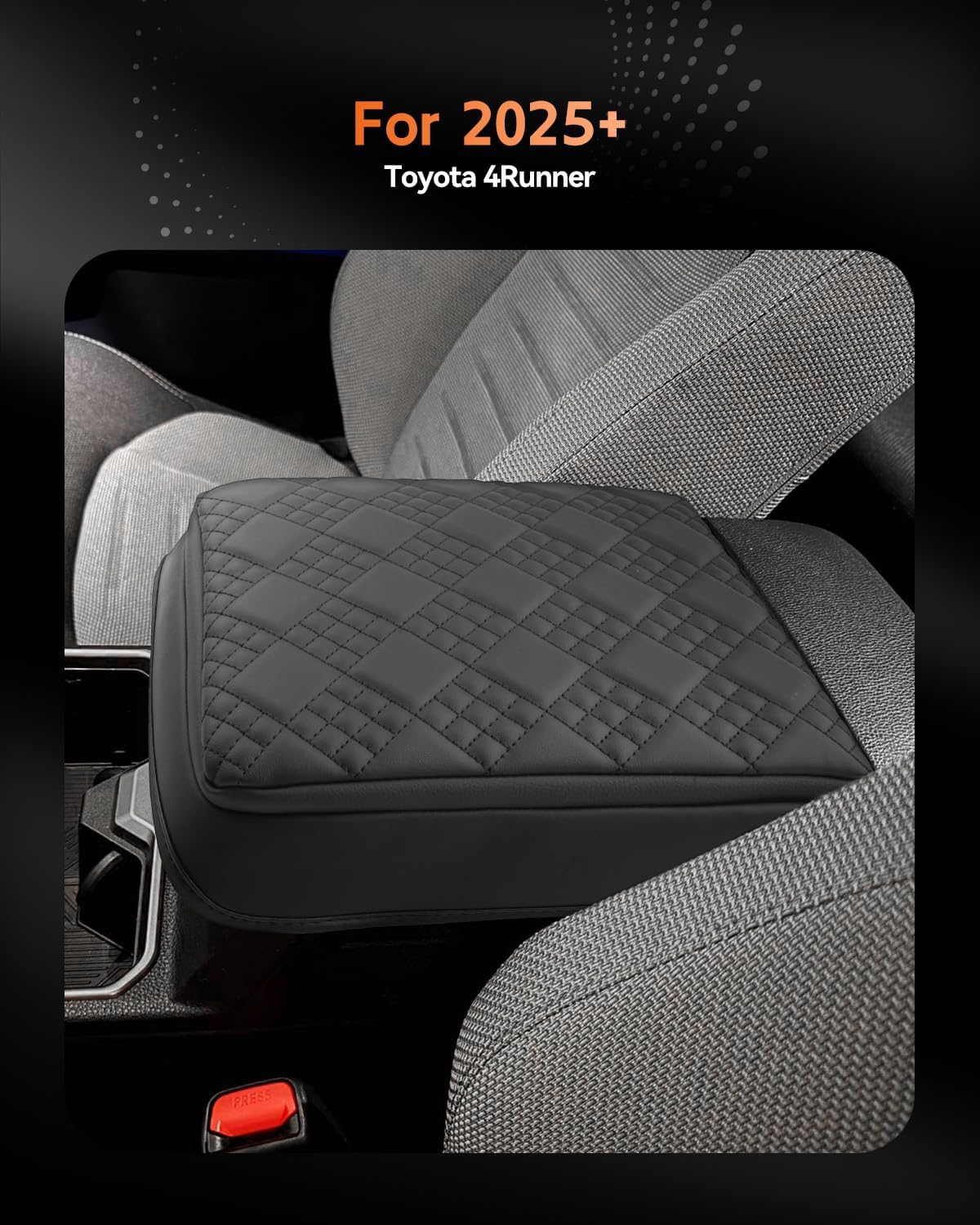 CDEFG for 2025 Toyota 4Runner Center Console Cover Armrest Box Cover for 4Runner (SR5, TRD Sport, Off-Road, Premium, Limited, Platinum, Trailhunter) 2025+ Accessories Console Arm Rest Protector