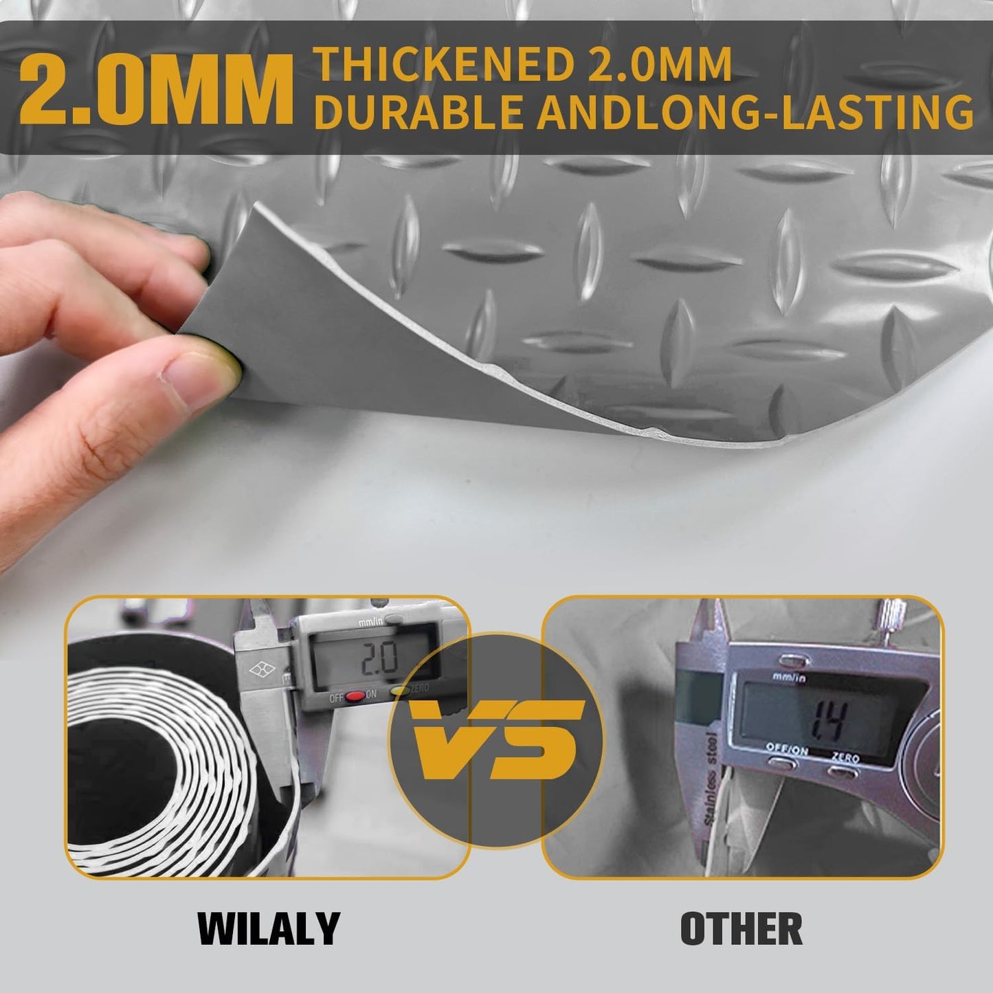 Premium Garage Floor Mat, Commercial Grade Heavy Duty Parking Mat for Garage Floor, Golf Cart Parking, Water/Stain Resistant Floor Runner (Grey Diamond, 4 x 10 Feet)