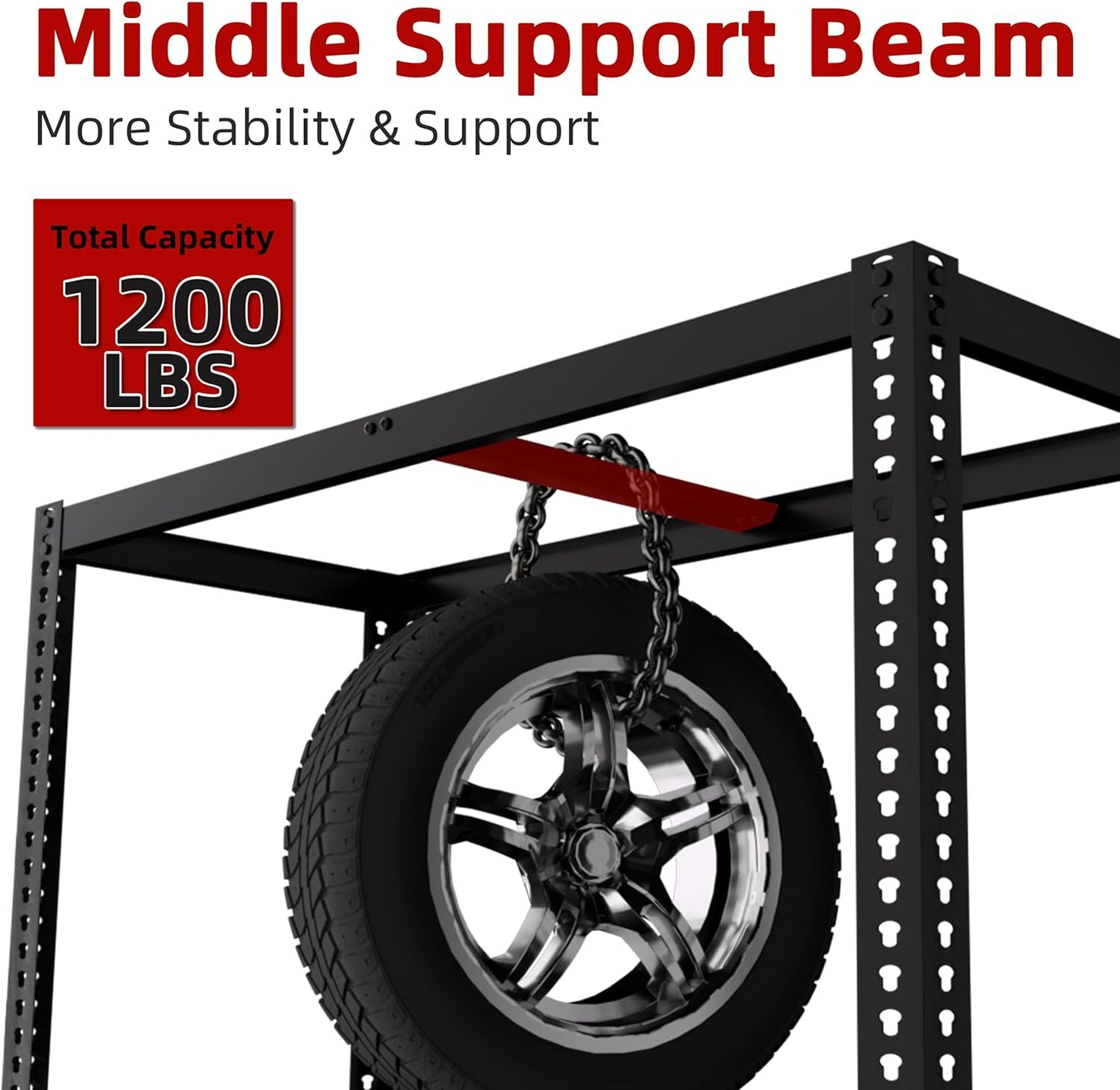 36" W x 16" D x 55" H Adjustable Garage Storage Shelves - 4-Shelf Heavy Duty Shelving Unit, Metal Utility Storage Organizer Racks for Warehouse Pantry Closet Kitchen, Black