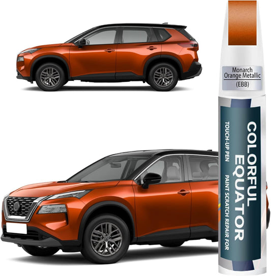 EBB Monarch Orange Metallic Touch Up Paint for Nissan, Car Paint Pen Scratch Repair Two-In-One Touch Up Paint, Premium Car Scratch Remover for Deep Scratches