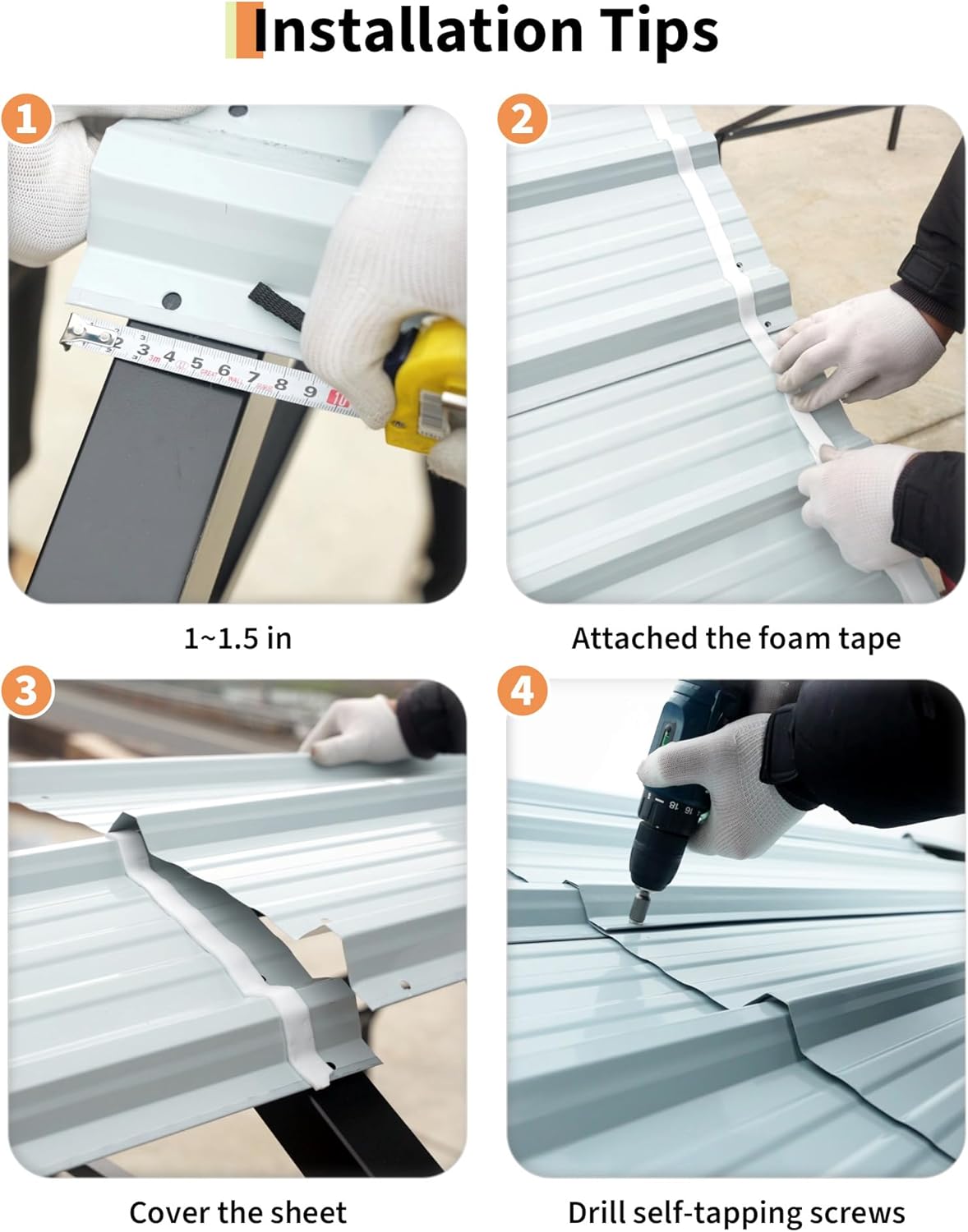 13'x16'x11' Metal Carport, Steel Heavy Duty Car Ports for All-Weather, for Cars, Motorcycles, ATV, or Boats, N.W. 500 Lbs