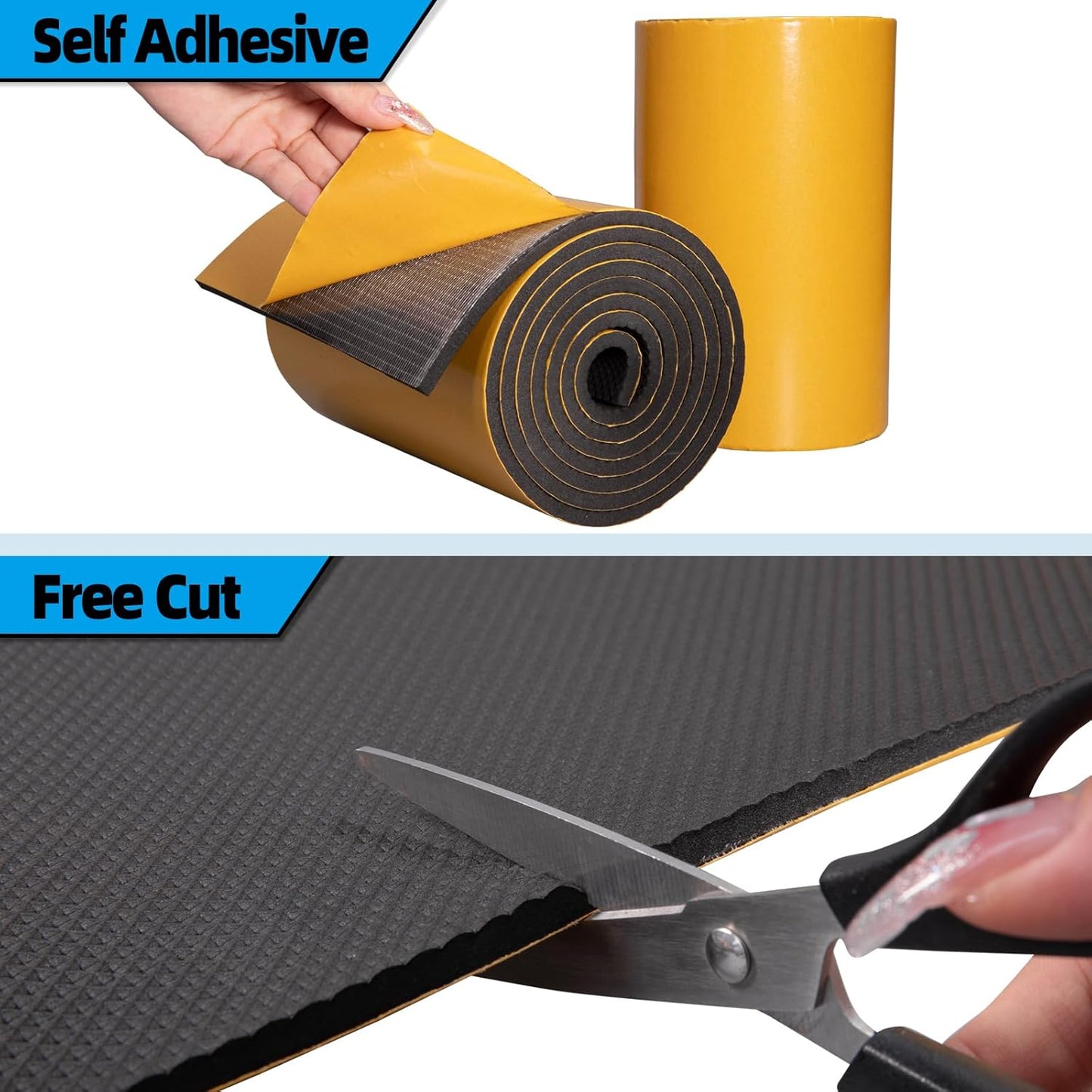 Spurtar Garage Wall Protector, Waterproof Garage Parking Aid Car Door Protector Self Adhesive Corner EVA Foam Wall Bumper Guards Padding for Door Ding Protection Black,157" x 8" x 1/4"