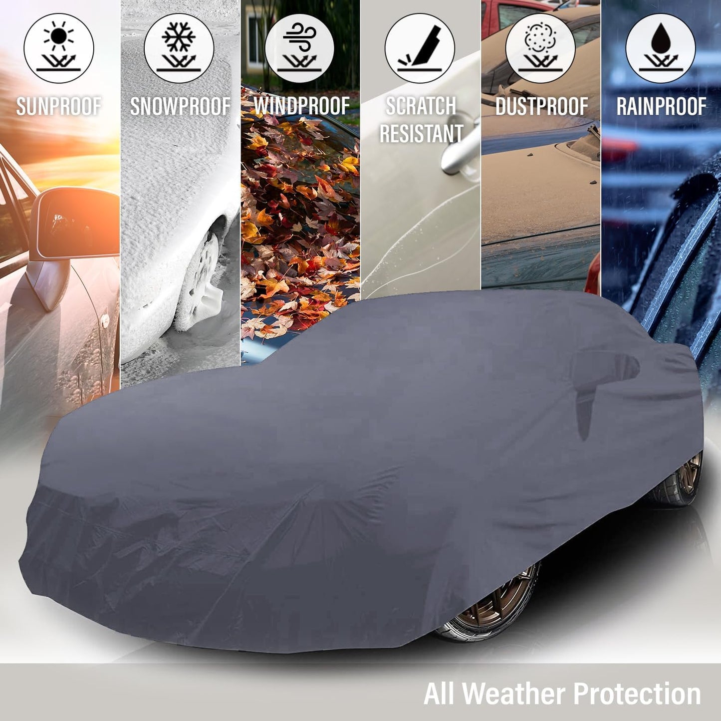Supreme Full Car Cover – for Pontiac Deluxe Series 26 1939 Semi Custom Fit Waterproof Full Coverage All Weather Windproof Dust Proof Indoor Outdoor Automobile