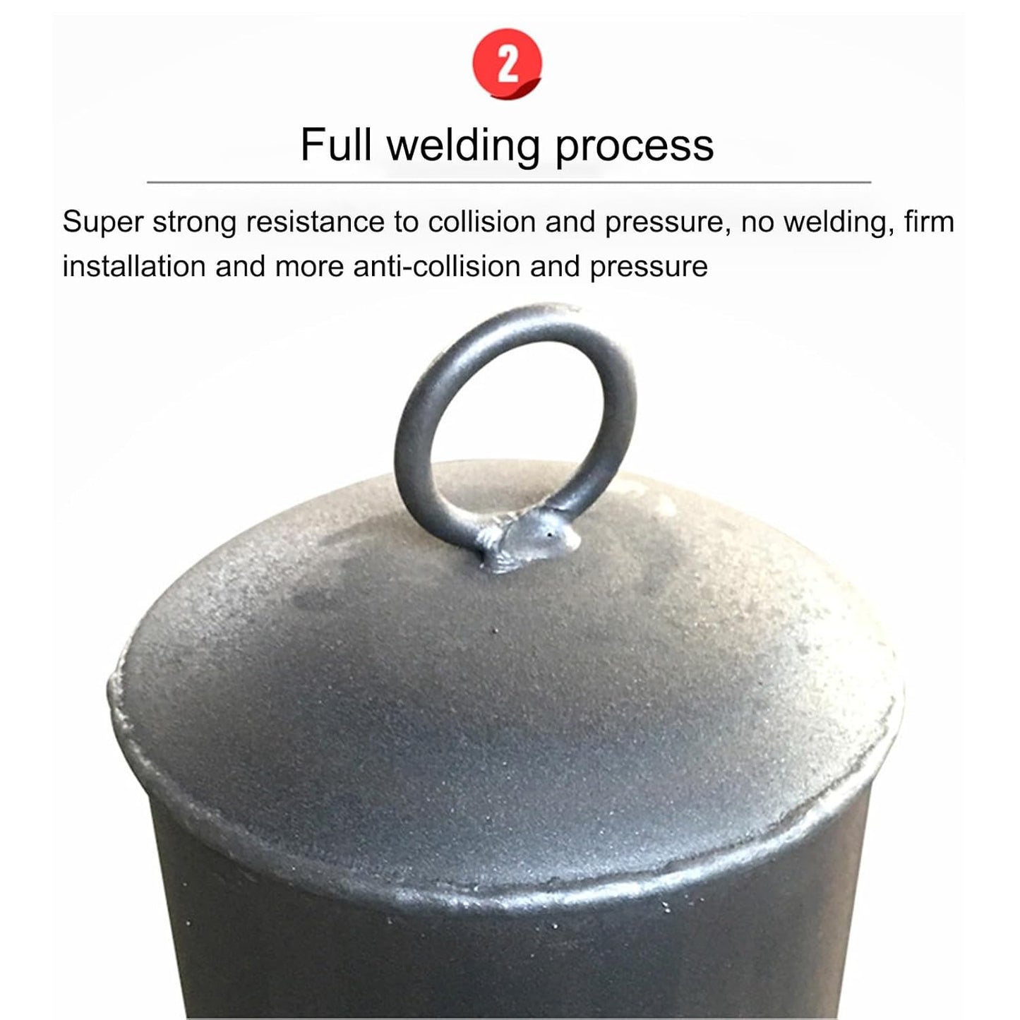 Parking Post, Removable Bollard, Yellow Safety Steel Bollard Post, with Reflective Strips and Hanging Ring, Basement Parking Lock Pillar Stations Column Lock Roadblocks Boll