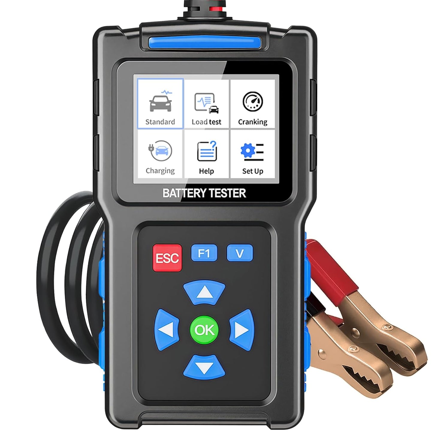 Battery Load Tester 12v Automotive, 20-2000 CCA Car Battery Tester and Alternator Tester for 24V Vehicles, BT300