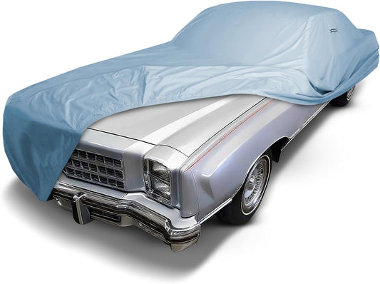 iCarCover Premium Car Cover for 1973-1977 Chevy Monte Carlo Heavy Duty Waterproof All-Weather Automobiles Custom Fit Indoor Outdoor UV Snow Protection Covers with Straps and Bag