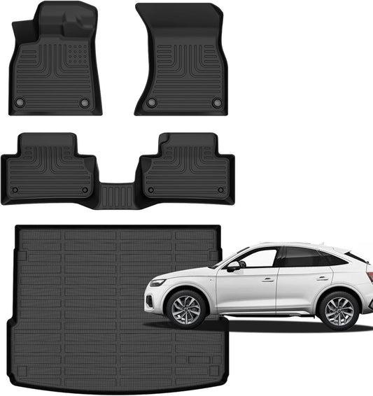 for Audi Q5/SQ5 Floor Mats 2025 2024 2023 2022 2021 2020 2019 2018 (Not for Q5 PHEV Models),Car Mats for Audi Q5/SQ5 All Weather Floor Mats Cargo Liner Accessories 2018-2025