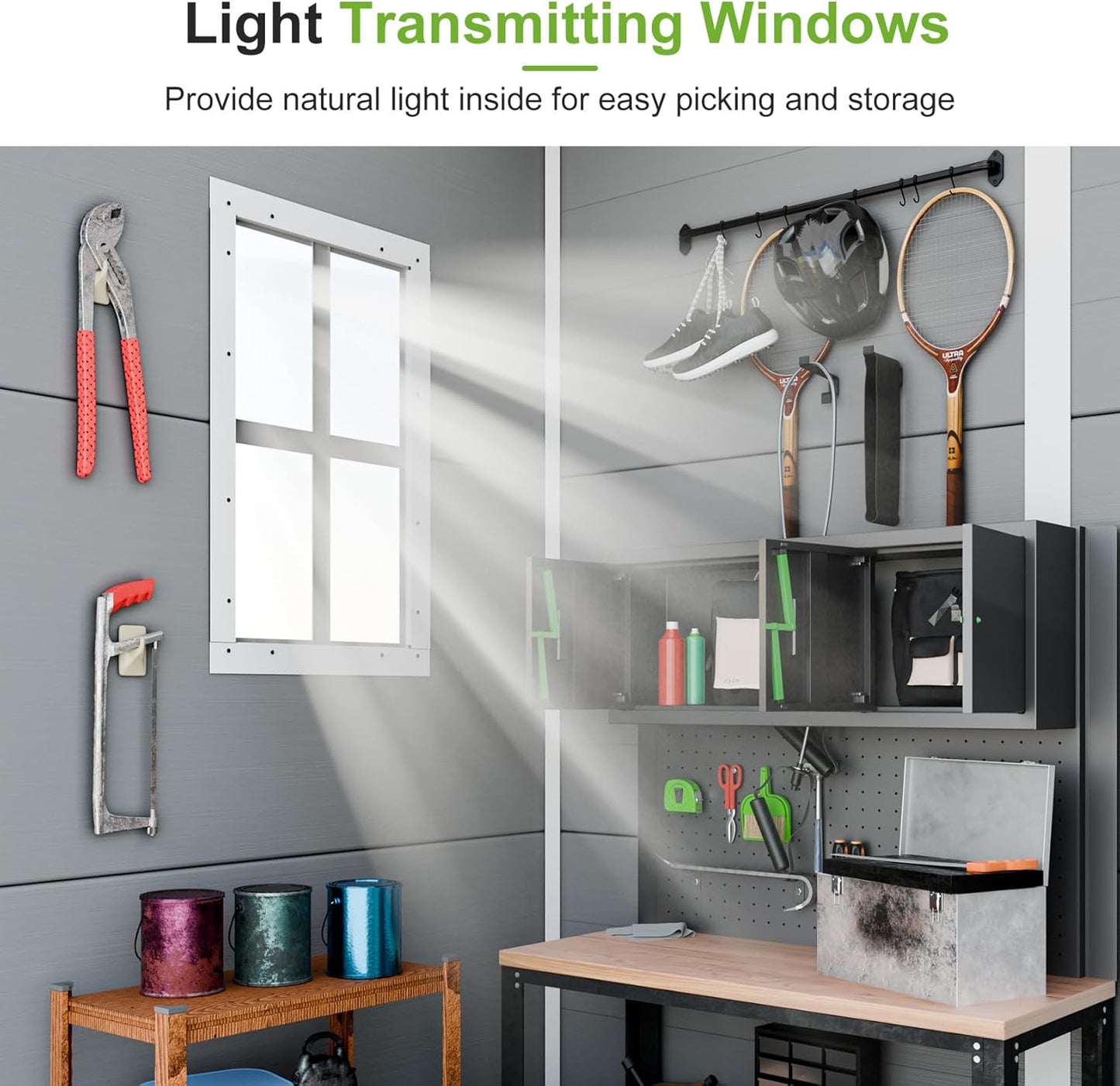 5x4 Shed Resin Outdoor Storage with Floor Included, Waterproof Lockable Small Plastic Garden Tool Shed Cabinet