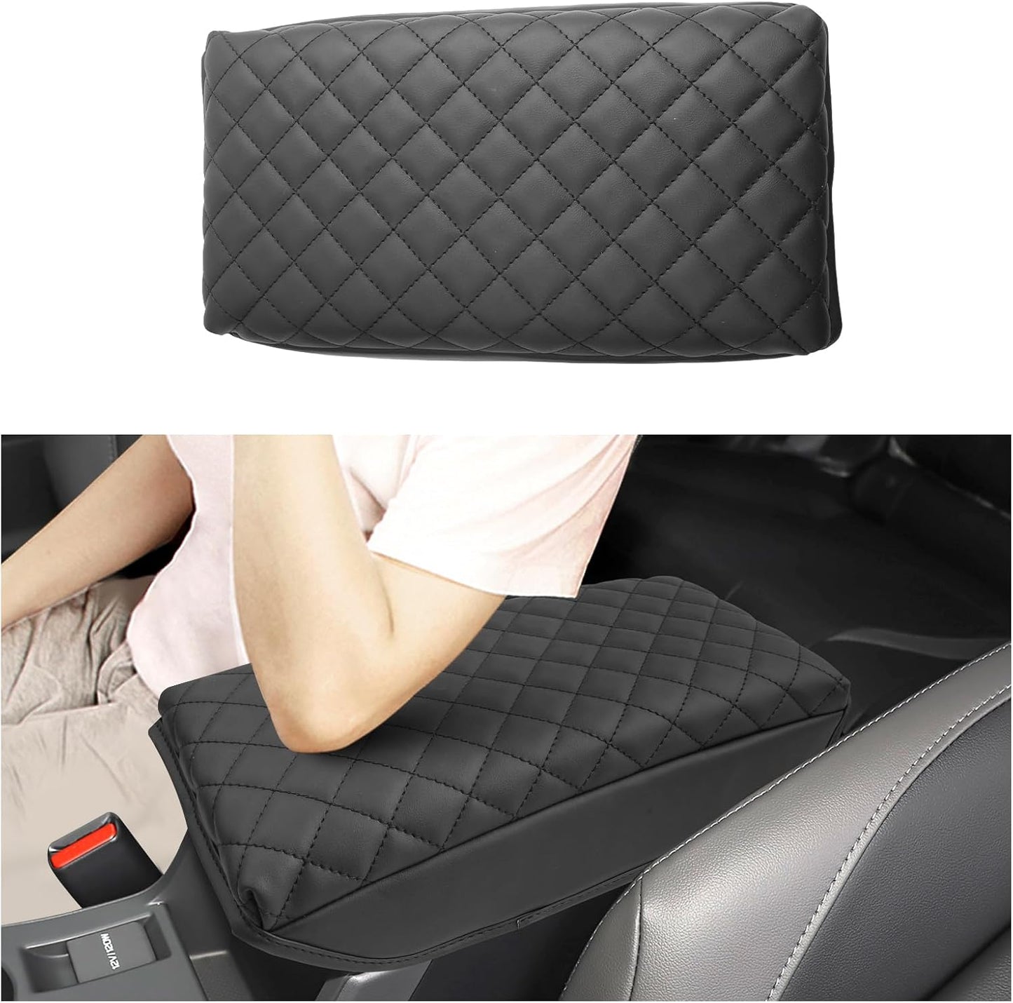 SXCY for 2024 2025 Crosstrek Armrest Cover (Thickened) for Subaru Crosstrek 2025 Accessories 2024 2025 Crosstrek Center Console Cover 2025 Crosstrek Middle Console Cover (Checked Pattern)