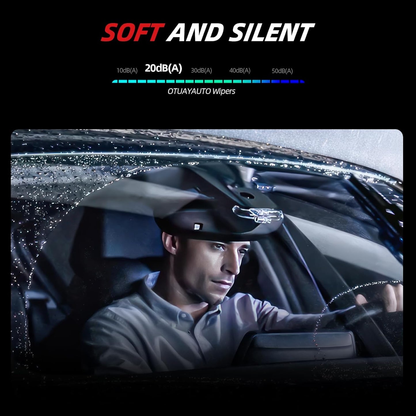 OTUAYAUTO Premium Windshield Wiper Blades - Replacement for Ford Edge 2016-2023 - Precision Fit, All-Weather Performance, Front and Rear Wiper Blades, Pinch Tab - 28"+28"+14" (Pack of 3)