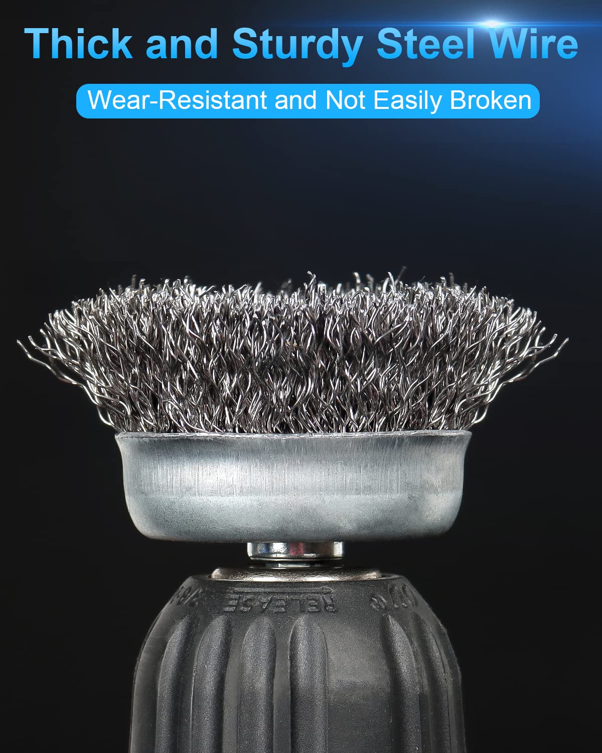 15 Pack Carbon Steel Wire Wheel Brush, Rocaris Cup Brush, Wheel Brush, Pen Brush Set with 1/4-Inch Hex Shank for Rust Removal, Corrosion and Scrub Surfaces