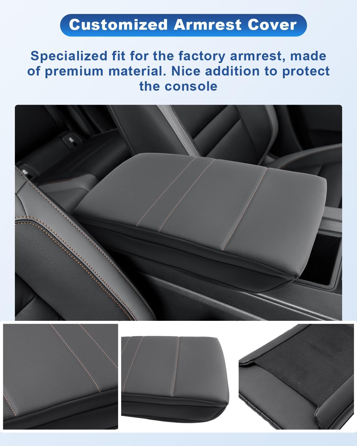 CDEFG for 2024-2025 Honda Prologue Center Console Cover for 2024-2025 Honda Prologue Accessories Armrest Cover 2024-2025 Prologue Middle Console Pad Arm Rest Cushion Leather Cover