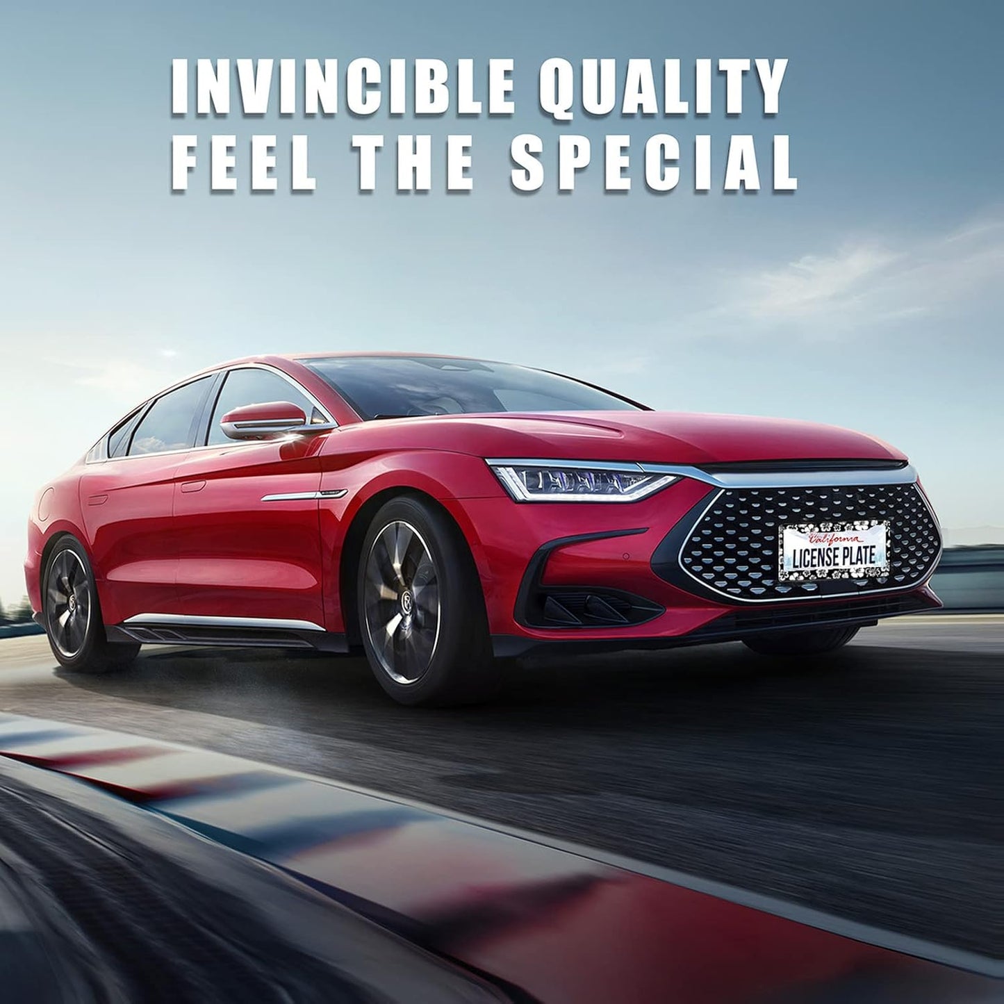 【2Pcs】 White Hibiscus Hawaii License Plate Frames Round Hole Personalise License Plate Frame Car Universal Accessories Stainless Steels Cars Decor Fits Standard US Vehicles Size: 12.2 x 6 Inches