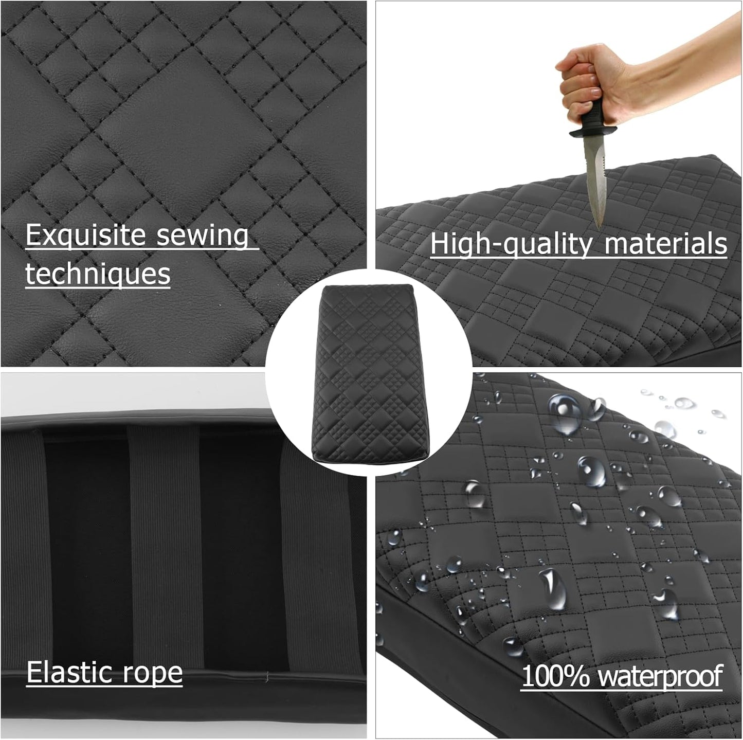 LUWU 2025 Murano Center Console Cover Compatible with 2025 Nissan Murano Accessories 2025 Murano SL/SV/Platinum Armrest Cover Center Console Pad Armrest Console Cover (Thick Black)