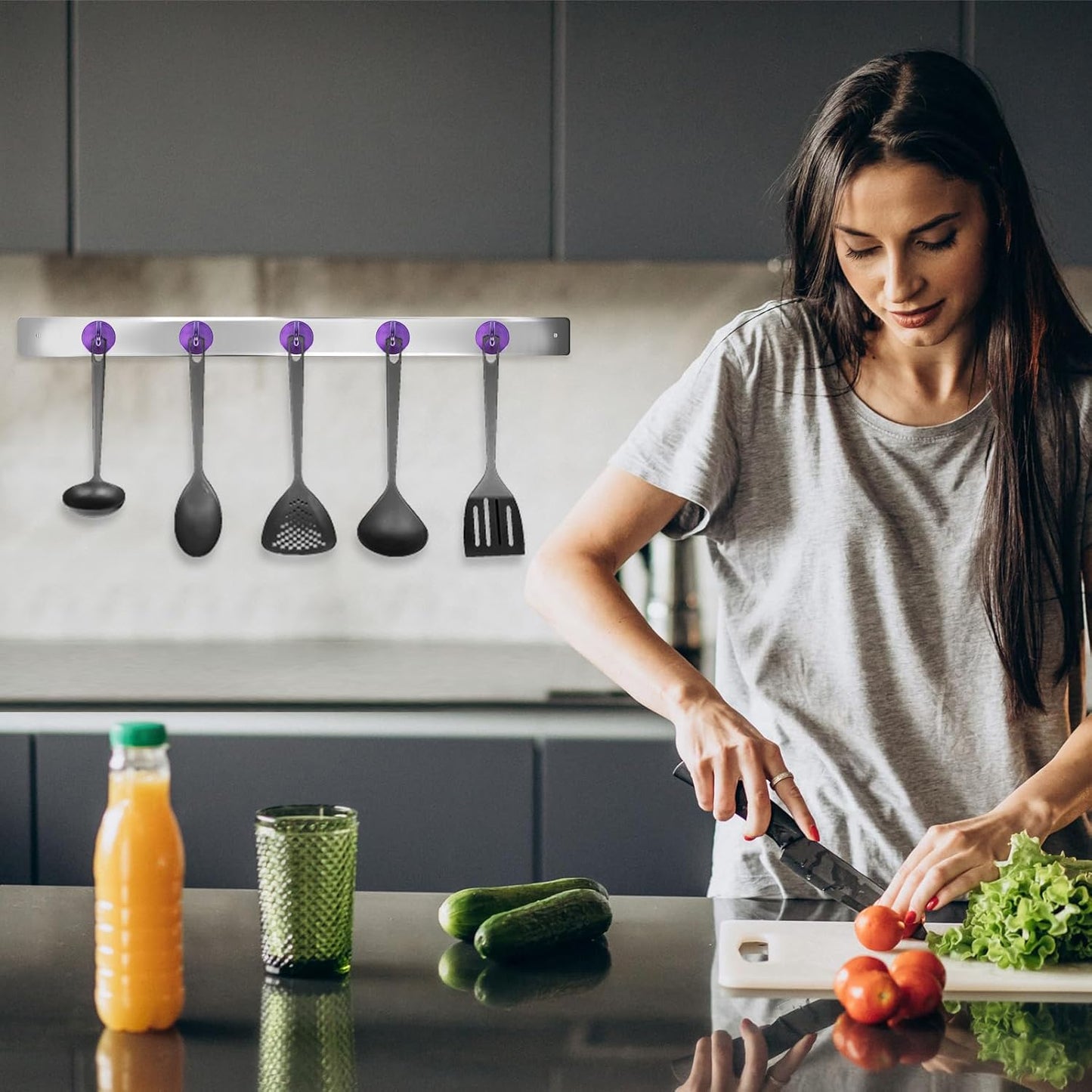 Neosmuk Magnetic Hooks, Cruise Ship Essentials, 120lb+ Heavy Duty Magnetic Hooks for Cruise Cabins, Refrigerator, Grill, Hanging, and Travel | Extra Strong Must-Haves Magnet Hook,Purple, Pack of 10