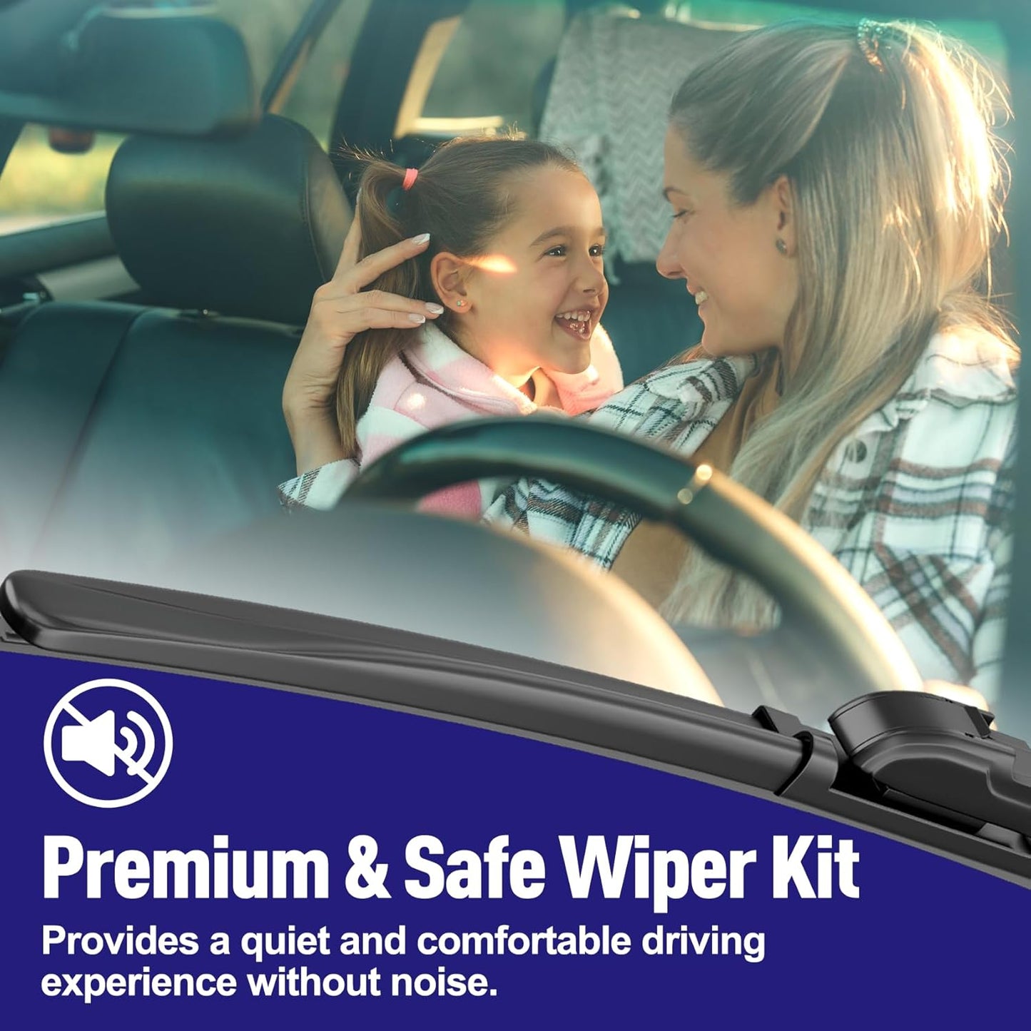 AJK Front Windshield Wiper for Hyundai Elantra 2021 2022 2023 2024 2025, Original Equipment Window Wipers Blades, Conventional, Vehicle Specific Fit, Pack of 2