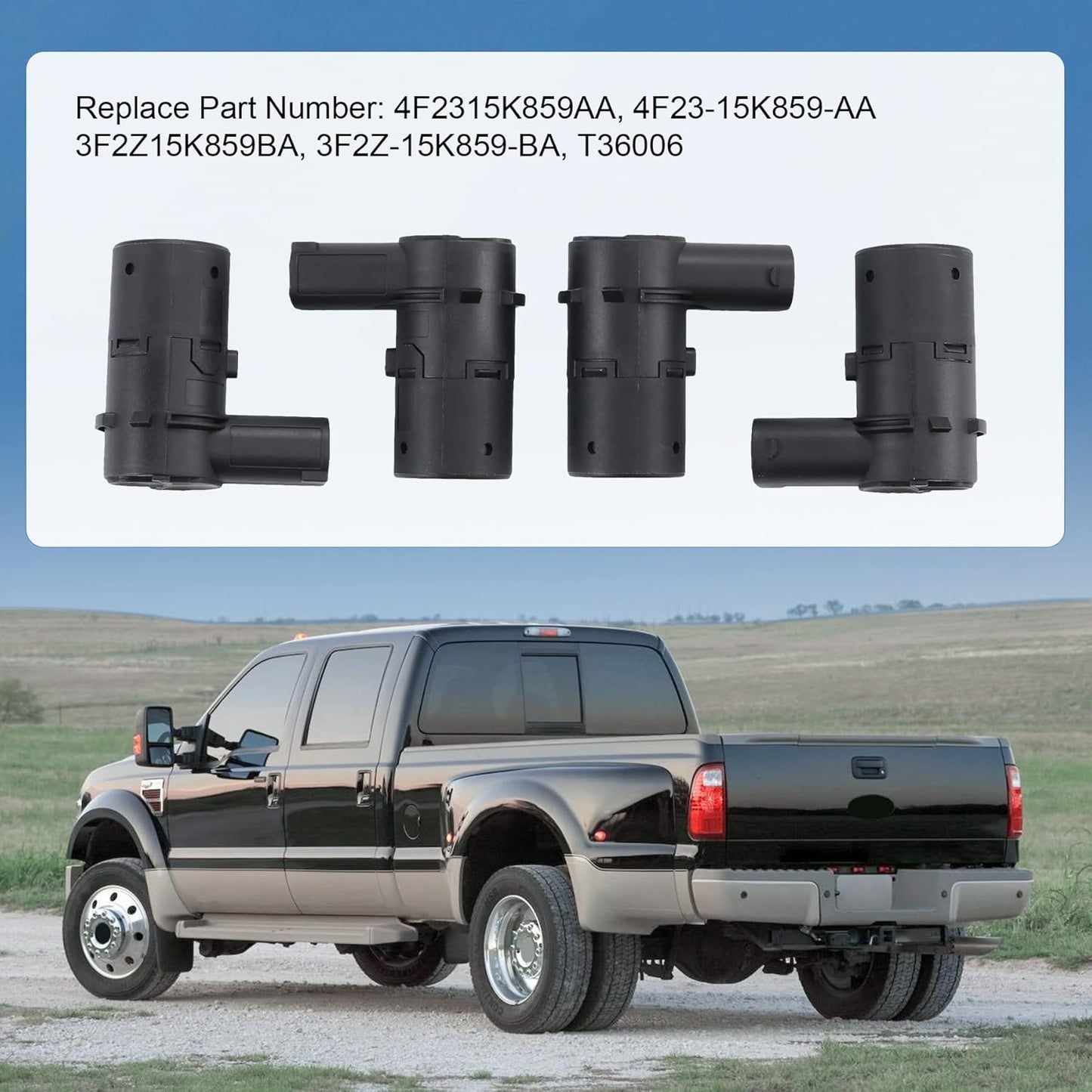 JDMSPEED New Set of 4 Pcs Bumper Backup Parking Sensor Replacement for 4F23-15K859-AA 4F2315K859AA