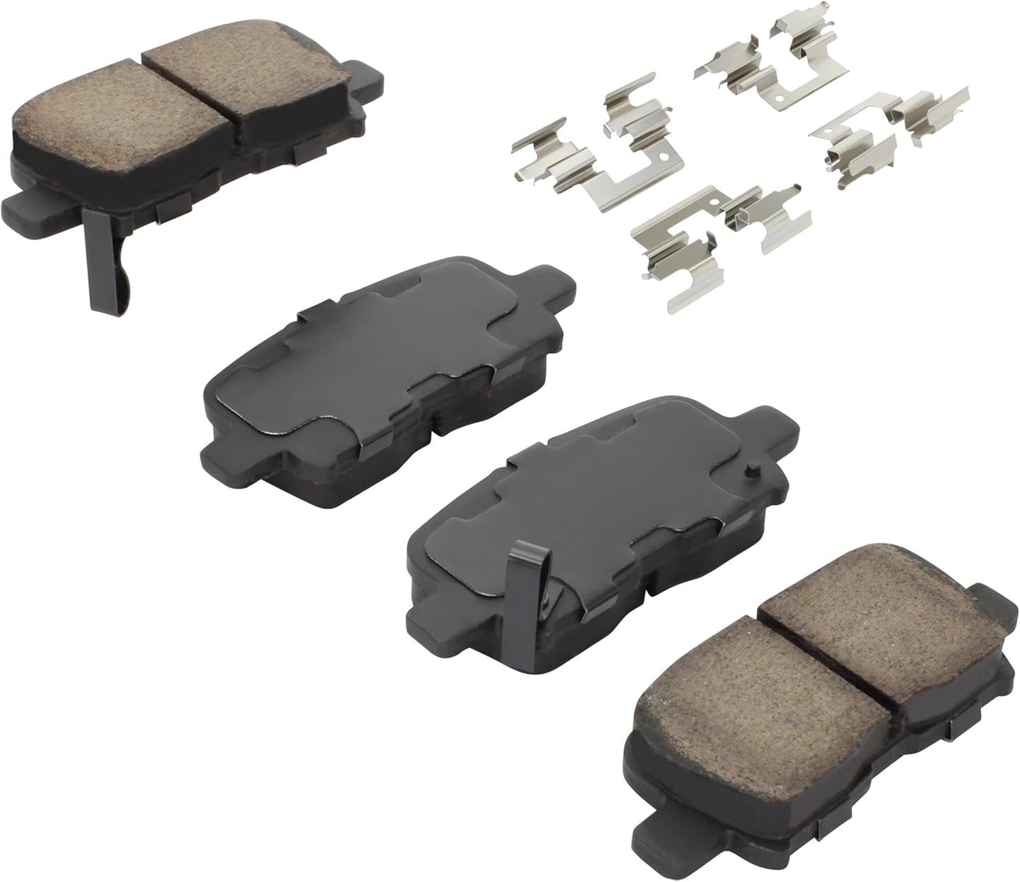 Premium Semi-Metallic Rear Brake Pads (1001-0865M) Compatible with Acura MDX 2001-2006, Honda Odyssey 2002-2004, Honda Pilot 2003-2008