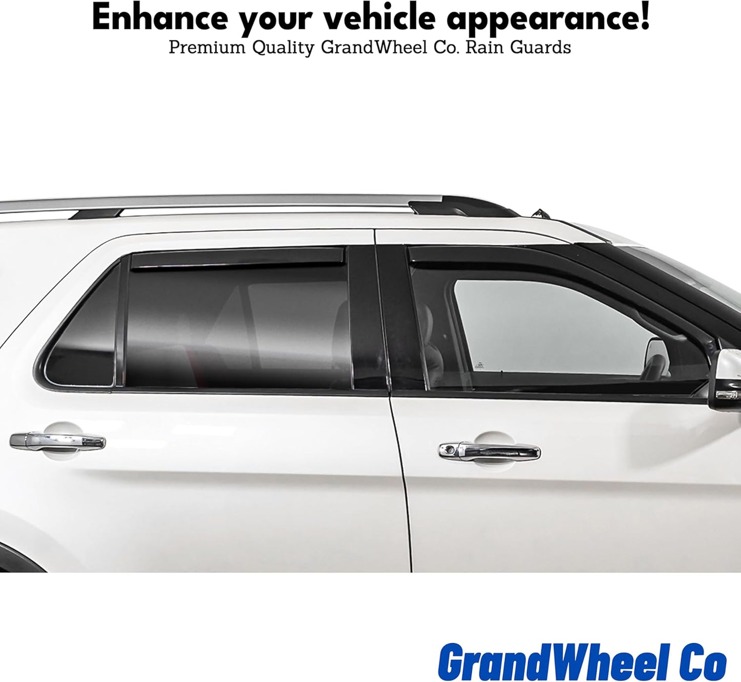 Window Deflectors Smoke Tinted in-Channel Side Window Vent Visor Deflectors Rain Guards Compatible with Colorado/Canyon 2015-2022 Crew Cab - 4pcs. GW0527