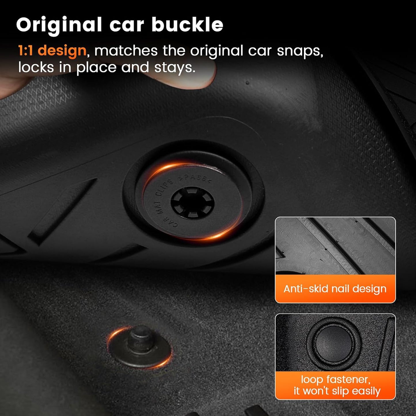 KMF Custom Fit Floor Mats for Nissan Kicks 2025 2026 S/SV/SR Accessories, Kicks Mat All Weather TPE Waterproof Car Floor Liners Front & Rear 2 Row, 3D Protection Anti-Slip Deep Grooves Car SUV Mats