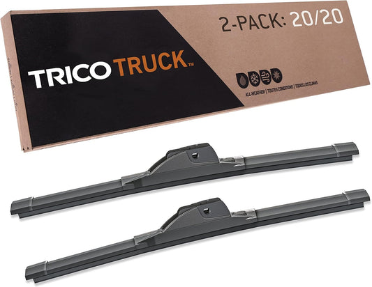 TRICO Solutions™ Truck 20 Inch Pack of 2 High Performance Automotive Windshield Wiper Blade Replacement for Select Chevrolet, Dodge, Honda, Ford and Jeep Models (58-2020)