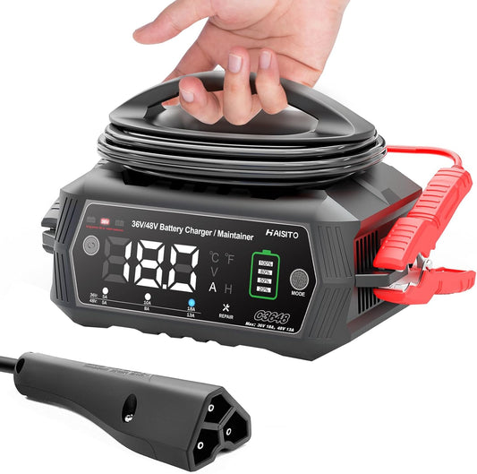 Golf cart Battery Charger, 48V 13A and 36V 18A Trickle Battery Charger,48 Volt Golf Charger,for EZGO RXV&TXT Smart Charger,Lithium,LiFePO4,Lead-Acid AGM/Gel/SLA..BatteryCharger,3-Pin (Delta-Q)