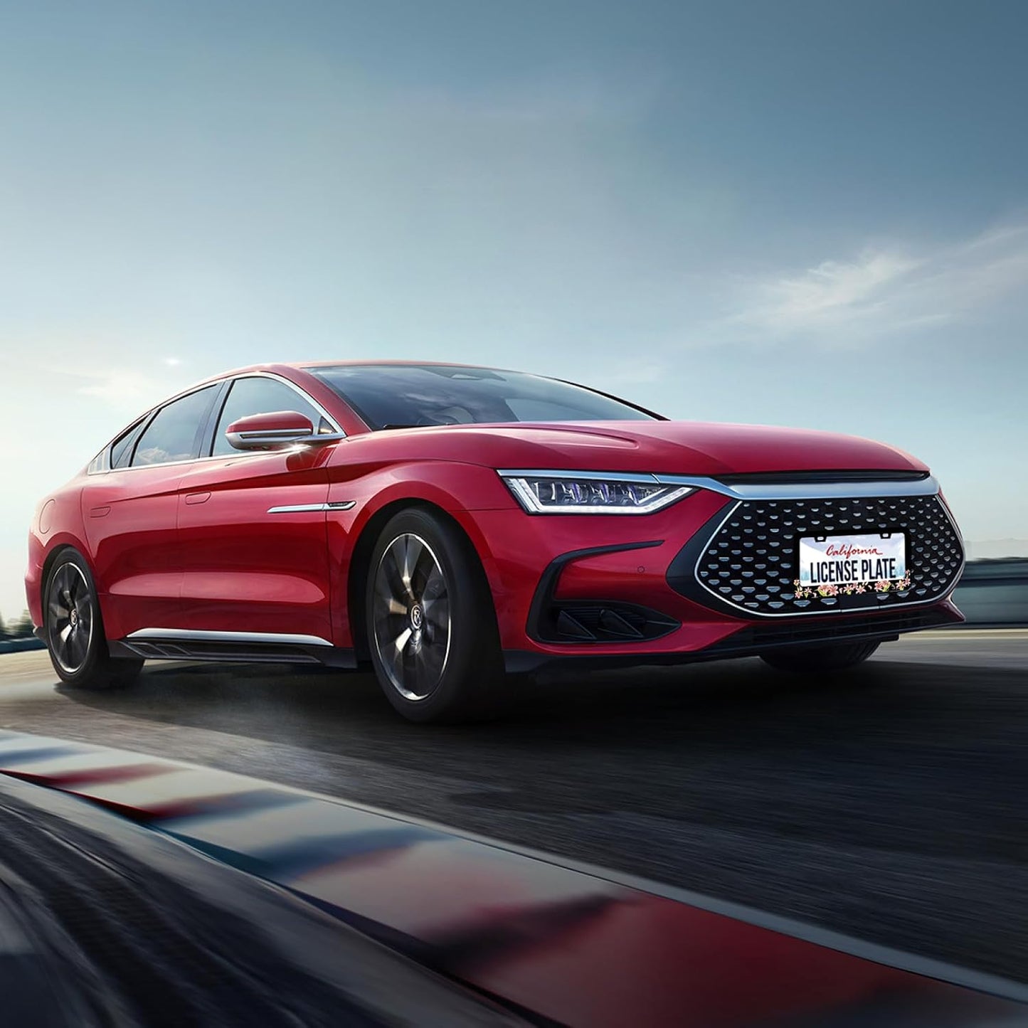 Pink Lily License Plate Frame Beautiful Floral Flower License Plate Stainless Steel Funny License Plate Decorative with Screws Size 12.3" x 6.3" Men Women