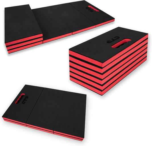 CTR Mechanic Mat Kneeling Pad Folding Mat for Working Under Car, Thick EVA Mat with Handle - Waterproof Floor Mat for Mechanics, Garage, Gardening, Gym, Camping, Creeper, Knees Protection for DIY