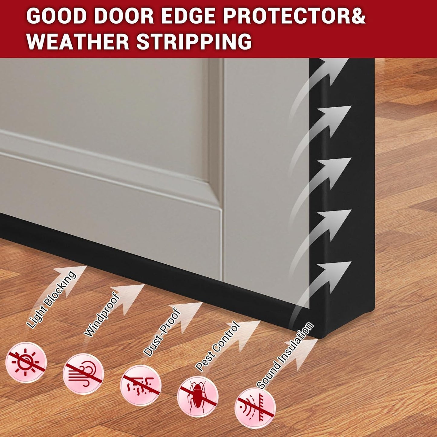 Rubber Edge Trim, 2" Self-Adhesive Flexible U Channel Edge Protecter for Plywood, Doors, Wide U Shaped Edge Trim, Edge Banding, Black Color, 20Ft