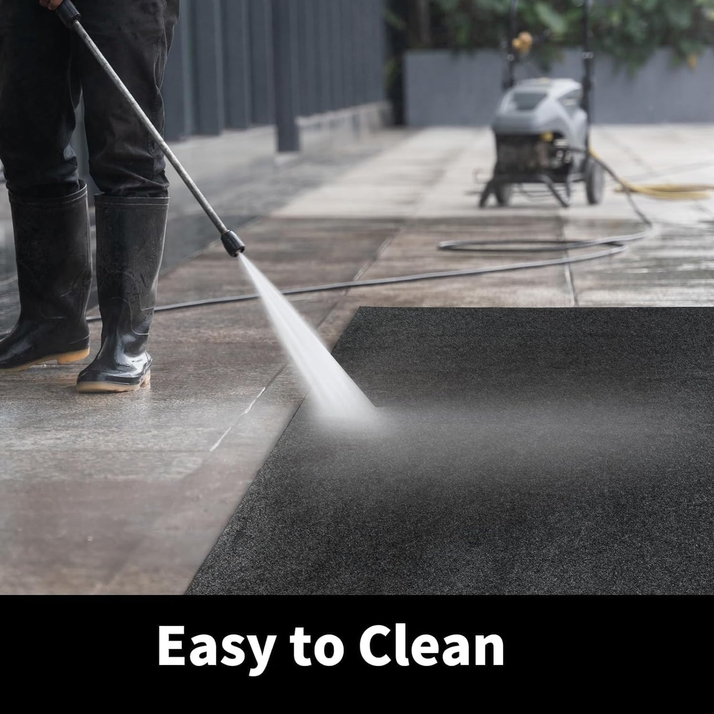 HOMBYS Extra Large Garage Floor Mat for Under Car,Floor Mats for Garage with Rubber Backing,Non Slip Garge Rug,Waterproof Backing Garage Carpet,Motorcycle Absorbent Oil Spill Mat,7'4"x8'4"