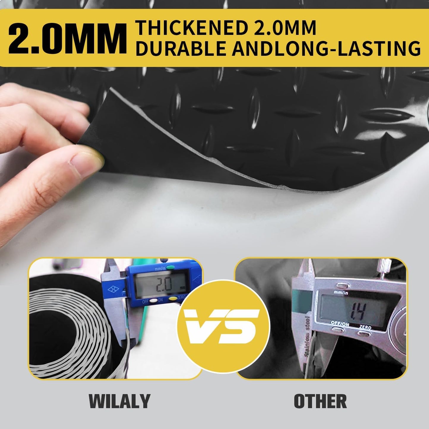 Premium Garage Floor Mat, Commercial Grade Heavy Duty Parking Mat for Garage Floor, Golf Cart Parking, Water/Stain Resistant Floor Runner (Black Diamond, 4 x 20 Feet)