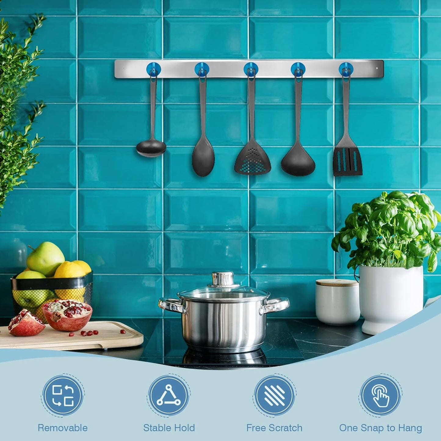 Neosmuk Magnetic Hooks, Cruise Ship Essentials, 80lb+ Heavy Duty Magnetic Hooks for Cruise Cabins, Refrigerator, Grill, Hanging, and Travel | Extra Strong Must-Haves Magnet Hook,RoyalBlue