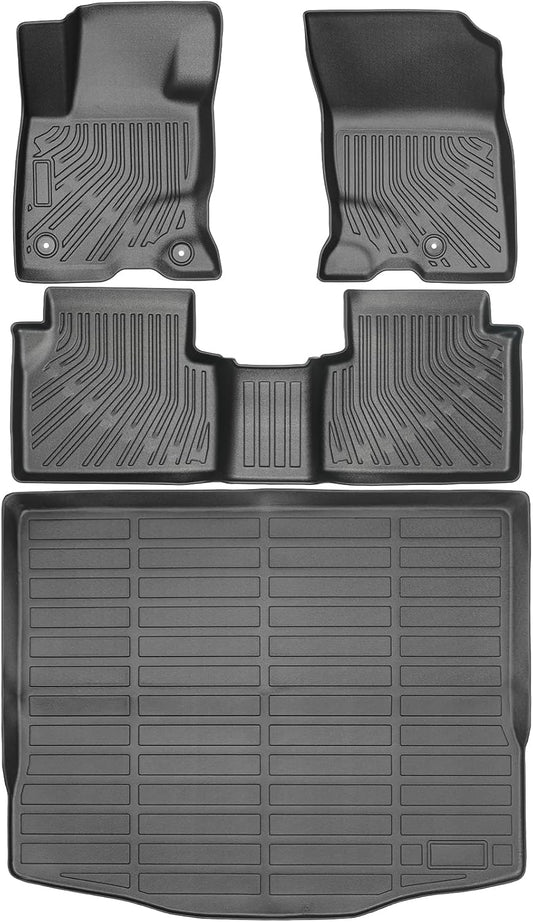 Floor Mats & Cargo Liner Set Custom Fit for Ford Escape Hybrid 2020-2025 All Weather Protection for Car Mats Anti-Slip TPE Odorless Floor Liners Ford Escape Hybrid Accessories Waterproof Trunk Mat