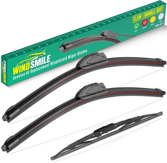 19" 19" 10" Windshield Wiper Blades Replacement for Jeep Liberty 2002 2003 2004 2005 2006 2007 Premium All Weather Front Rear Wipers Set - OEM Quality (Pack of 3)