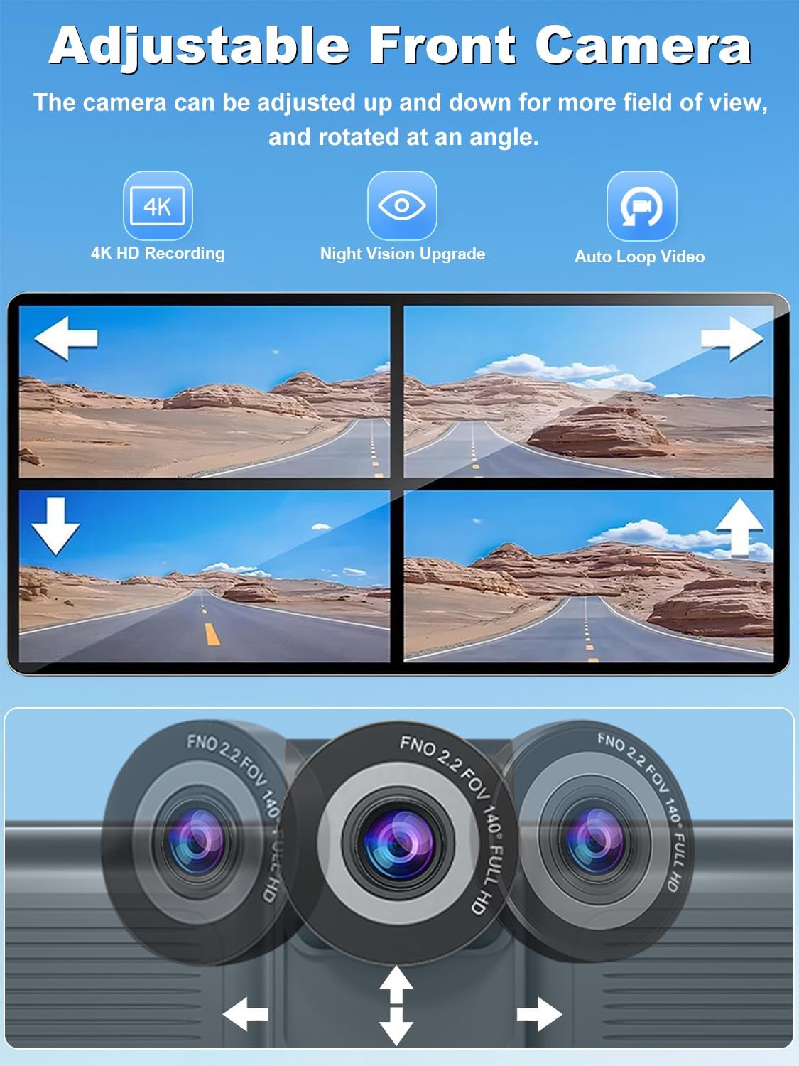 Apple Carplay Screen for Car, 10.26’’ Wireless CarPlay & Android Auto Screen with 4K Dash Cam, 1080P Backup Camera, Car Play Audio Receivers, GPS Navigation/Mirror Link/Bluetooth/FM/Voice Control