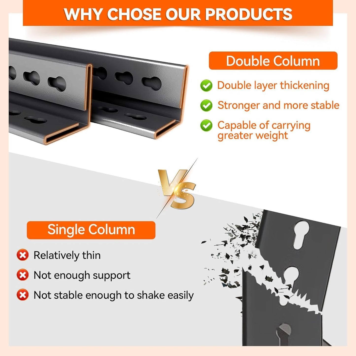 Metal Garage Shelving Unit, Heavy Duty 4-Tier Adjustable Storage Rack, Steel Shelving,2000 lbs Capacity, Industrial Shelves for Heavy Tools and Equipment (4-Tier 54" H x 16" W x 16" D)