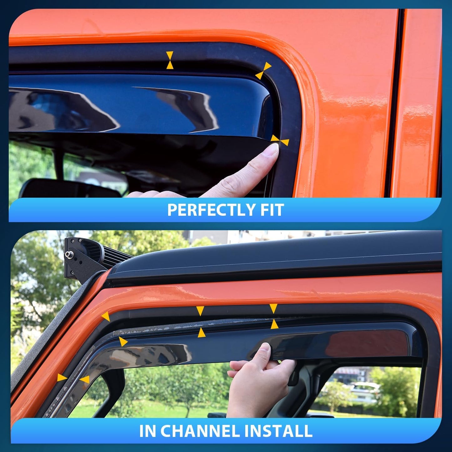 Nilight Window Visor Compatible with Dodge Durango 2011 2012 2013 2014 2015 2016 2017 2018 2019 2020 2021 2022 2023 2024 in Channel Window Deflectors, Rain Guards Acrylic-4pcs