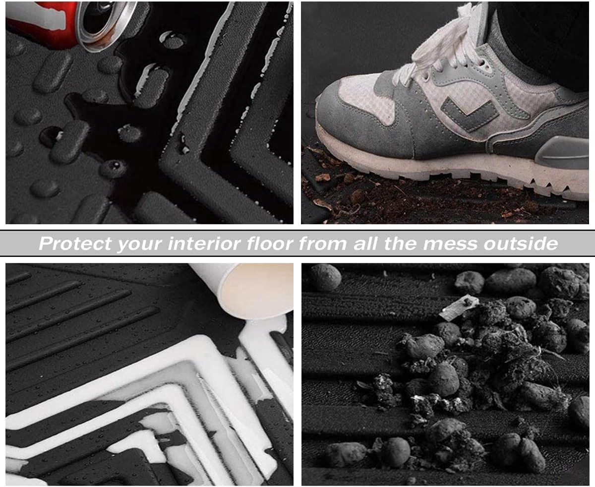 CRV Floor Mats Compatible with 2023-2026 Honda CR-V，All Weather Protection Waterproof Durable Anti-Slip Odorless Custom-fit TPE Floor Liner Front and Rear Row Set