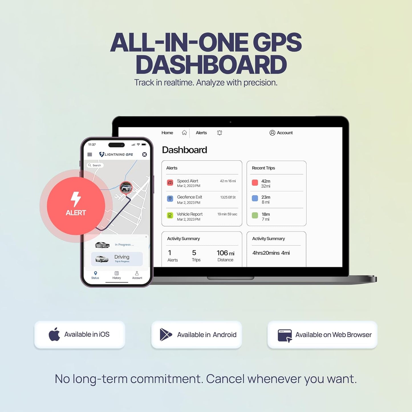 Lightning GPS GL300 Car Tracker Device for Vehicles w/Magnetic Case – Hidden GPS Tracker for Fleet Security, Long Range Vehicle Tracking, Discreet, Ideal for Cars and Trailers, Subscription Required