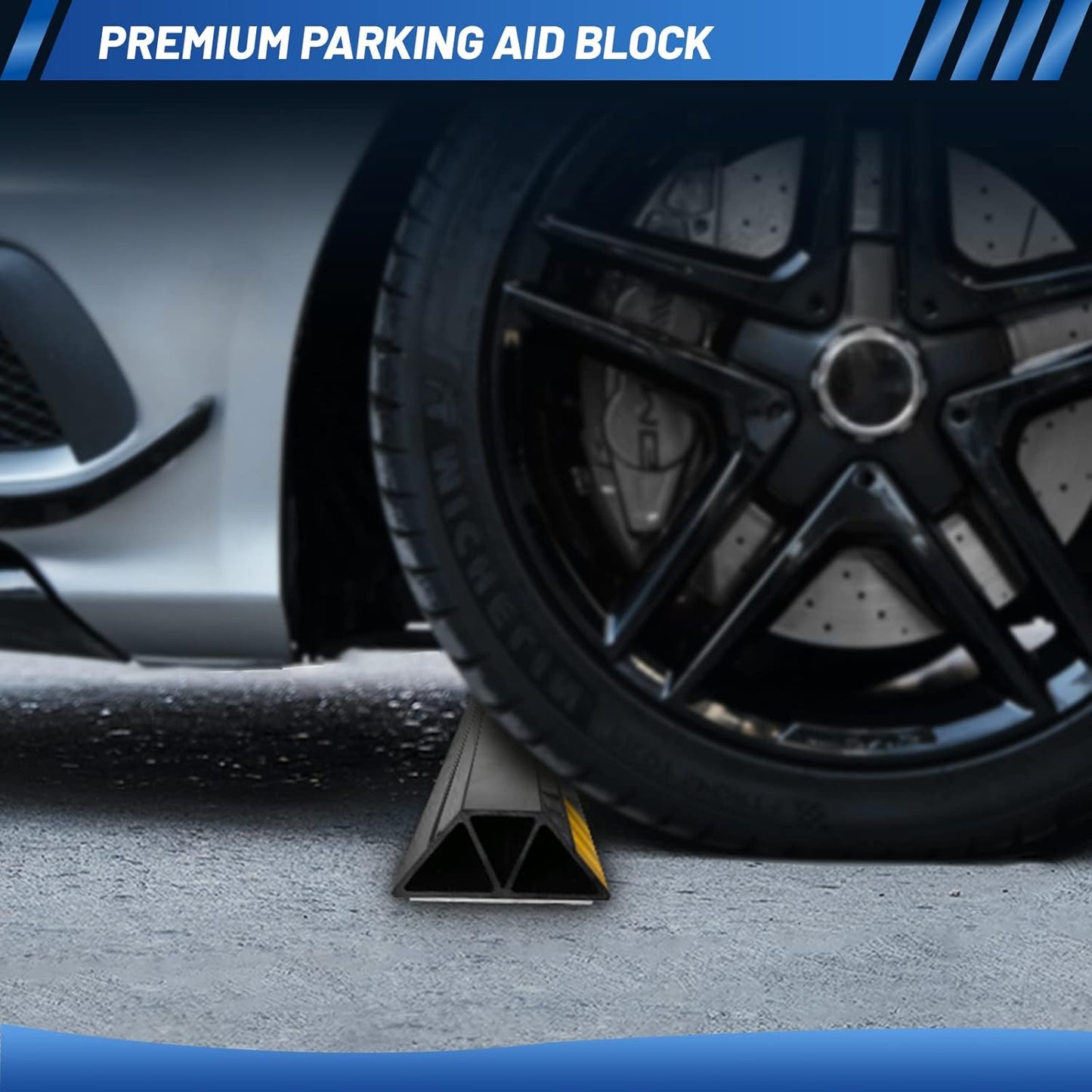 ROBLOCK (New Upgrades) 24" 2 Pcs Heavy Duty Parking Aid for Garage Walls, Parking Gadgets Protects Car, Parking Stopper Easy to Install 2 Packs, 24" L x 3.7" W x 1.8" H