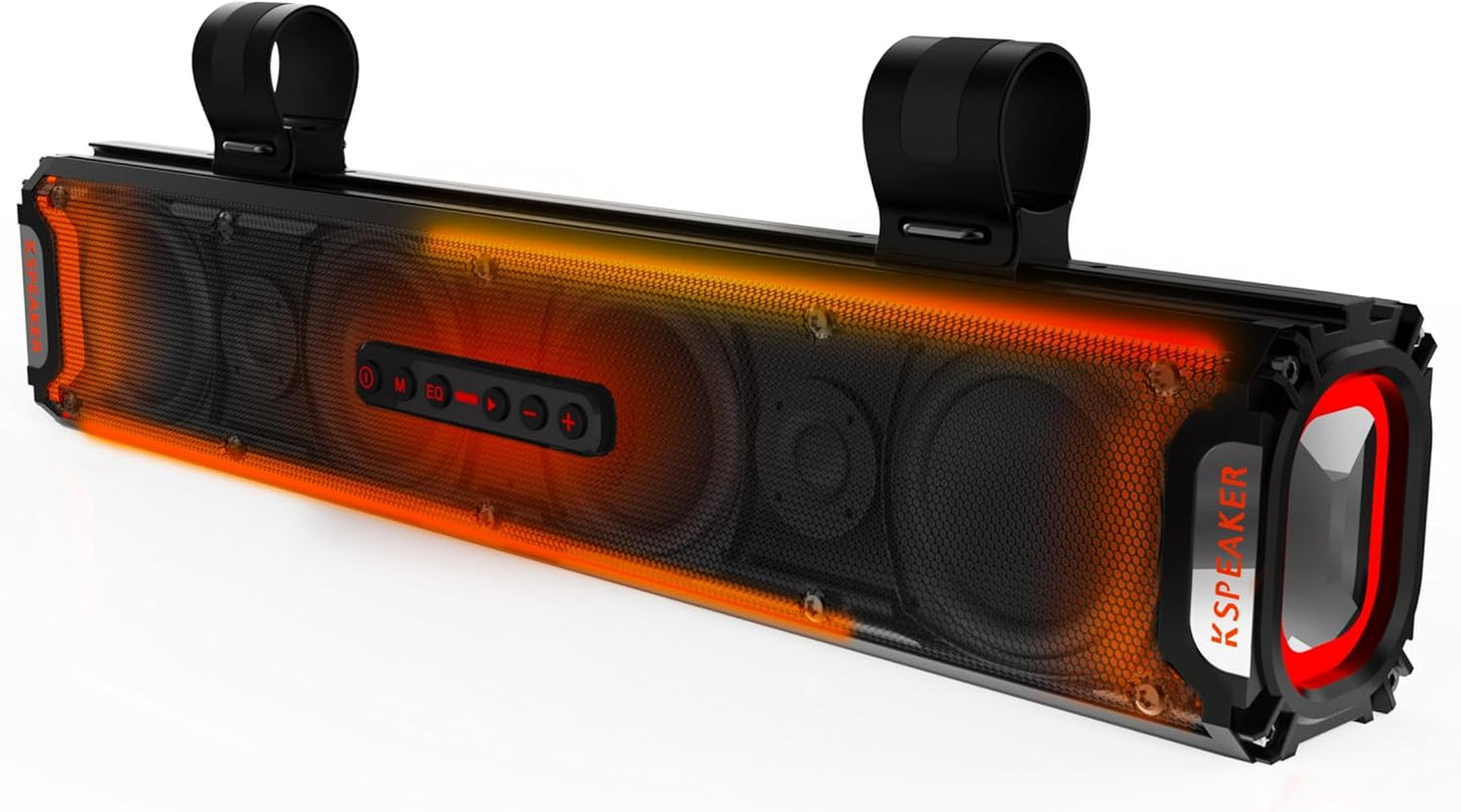 UTV Sound Bar ATV Sound Bar Golf Cart Soundbar UTV Speakers ATV Speaker Fourwheeler Speaker Marine RZR Boat Polaris Can Am