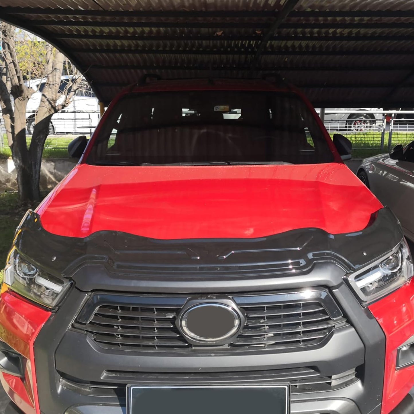 Hood Deflector Guard Fits Toyota Hilux IV 2021-2023 | Bug & Bonnet Shields, Protects from Particles & Bug, All Weather - Durable - Easy Assembly Without Drill