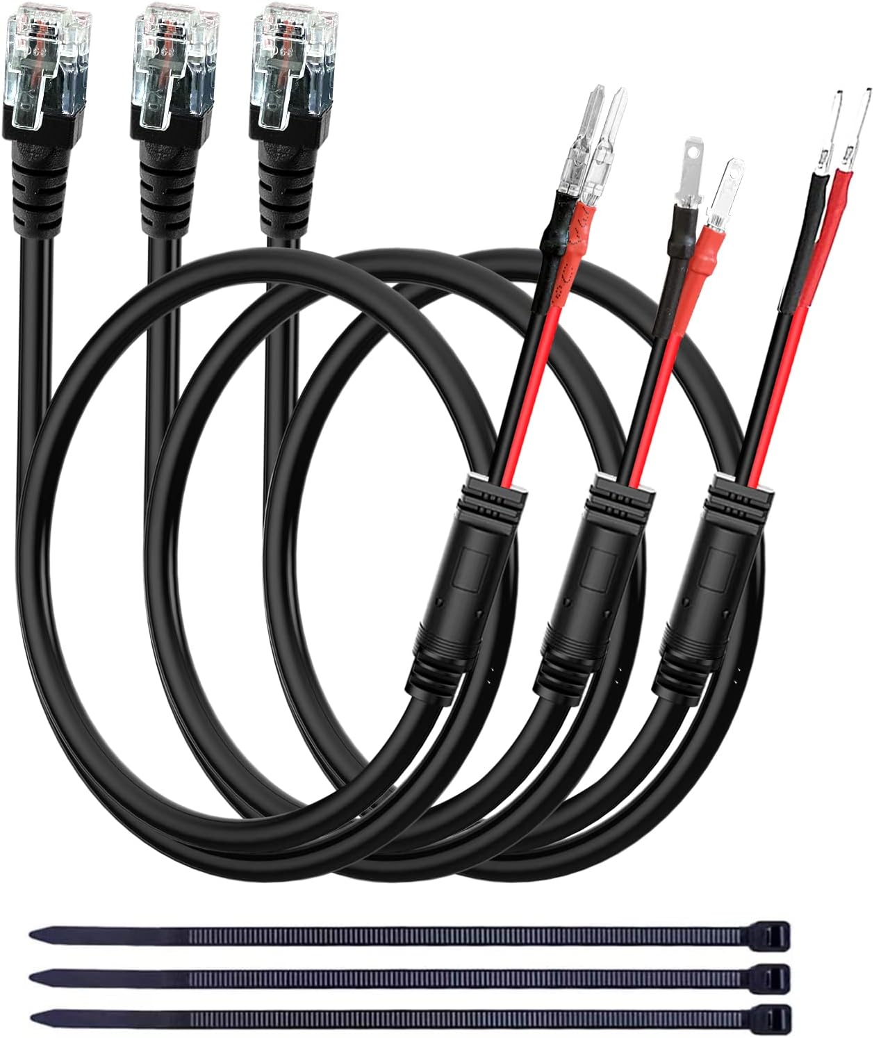 Radar Detector Hardwire Power Cord, Rearview Mirror Plug Cable,with Inline Fuse Holder,Suitable for Uniden Escort Beltronics Valentine One Cobra Whistler Radar Detector,3-Piece Set,13.7'' (RJ11)