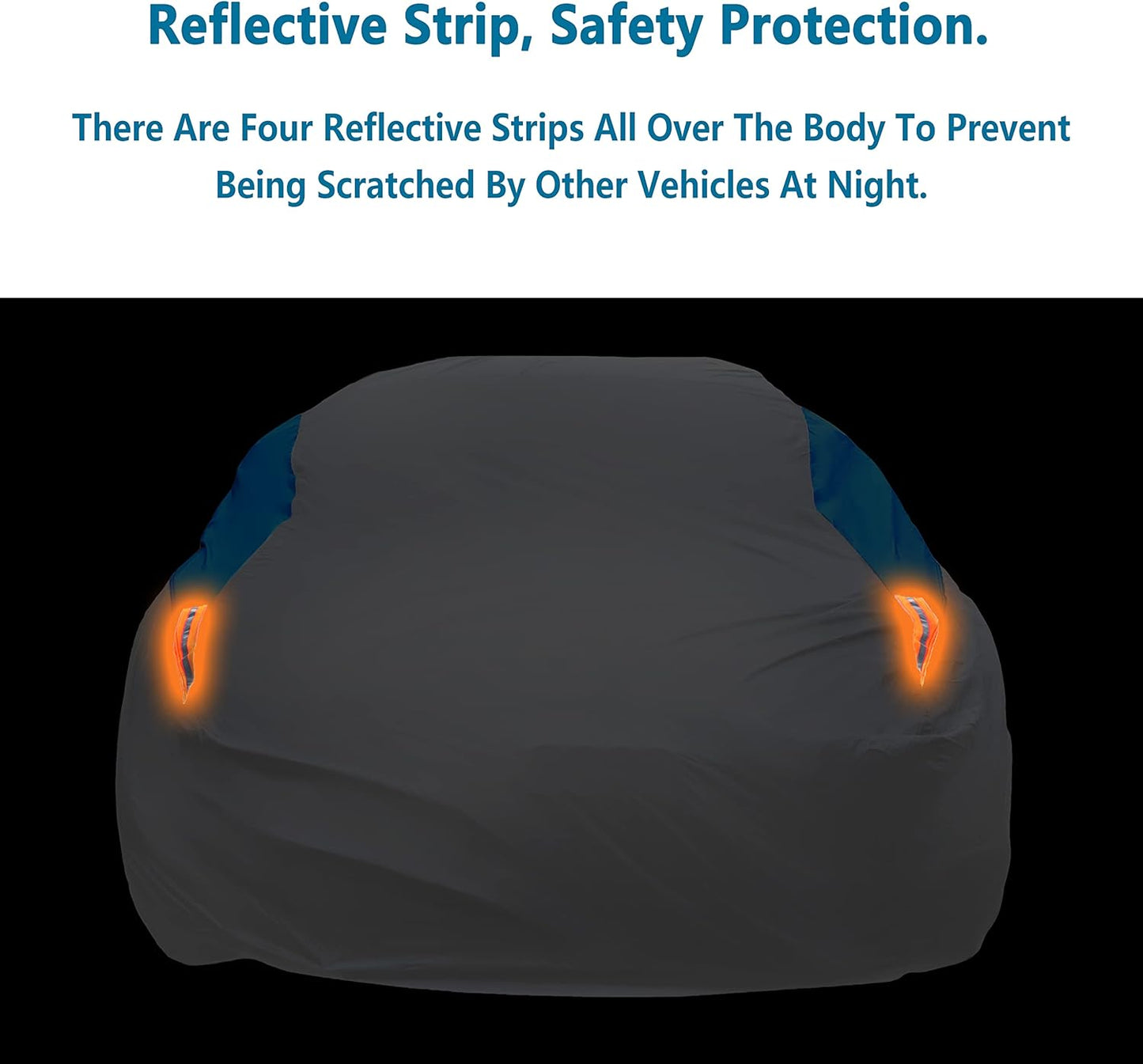 MORNYRAY Waterproof Car Cover All Weather Snowproof UV Protection Windproof Outdoor Full car Cover, Universal Fit for Sedan (Silvery, A4-Fit Sedan Length(186-193 inch)