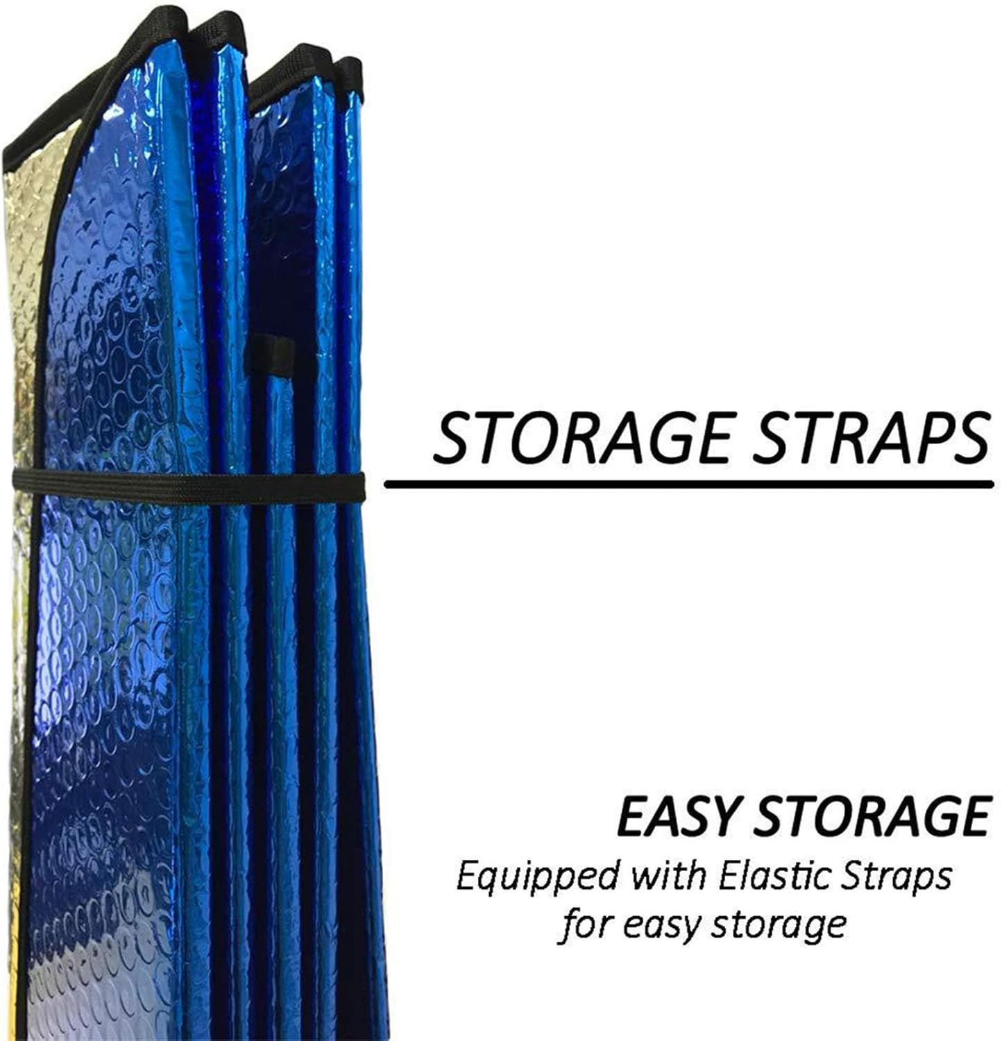 Big Hippo Car Windshield Sun Shade UV Rays Sun Visor Shade,Auto Front Car Window Shades Protector Folded Sun Shield Shade,Keeps Vehicle Cool - Blue (Size: 55.16"X 27.5")