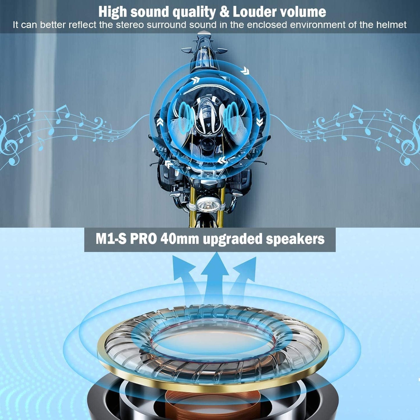 Fodsports Motorcycle Bluetooth Intercom with Music Sharing, M1S Pro 2000m 8 Riders Group Helmet Communication System Headset Universal Interphone (Waterproof/Handsfree/Stereo Music/GPS/2 Pack)