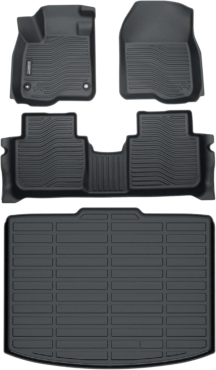 Auxko All Weather Floor Mats Cargo Liner Fit for Honda CR-V 2023 2024 2025 2026 (Not Hybrid) TPE Rubber Liners Set CRV Accessories Cargo Liner for Lowest Position